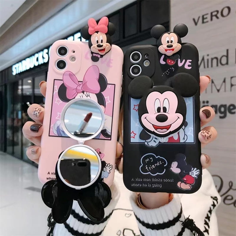 Disney 3D Mickey Mouse Minnie TPU Phone Cover for Apple iPhone Models
