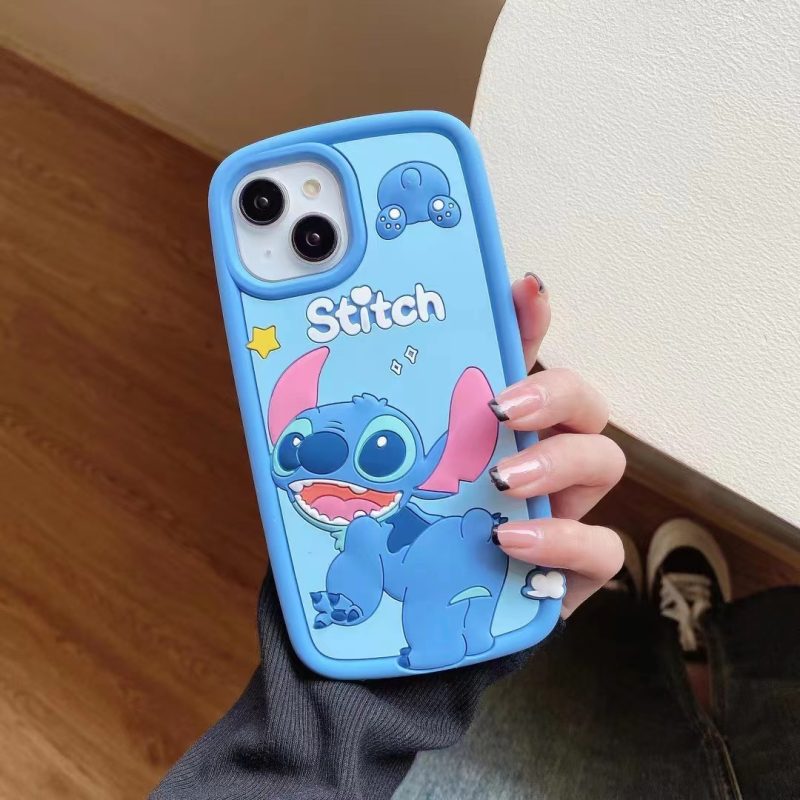 Cute Stitch Silicone Phone Cover for Apple iPhone Models