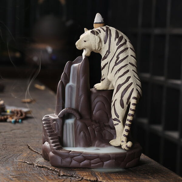Tiger Mountain Ceramic Incense Holder Backflow Incense Burner