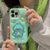 3D Cyan Dinosaur Silicone Phone Case for Apple iPhone Model 3D Cyan Dinosaur Silicone Phone Case for Apple iPhone Model