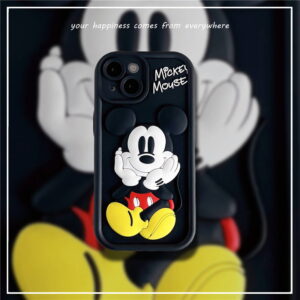 Cartoon 3D Black Mickey Mouse Silicone Phone Shell for Apple iPhone Models Cartoon 3D Black Mickey Mouse Silicone Phone Shell for Apple iPhone Models