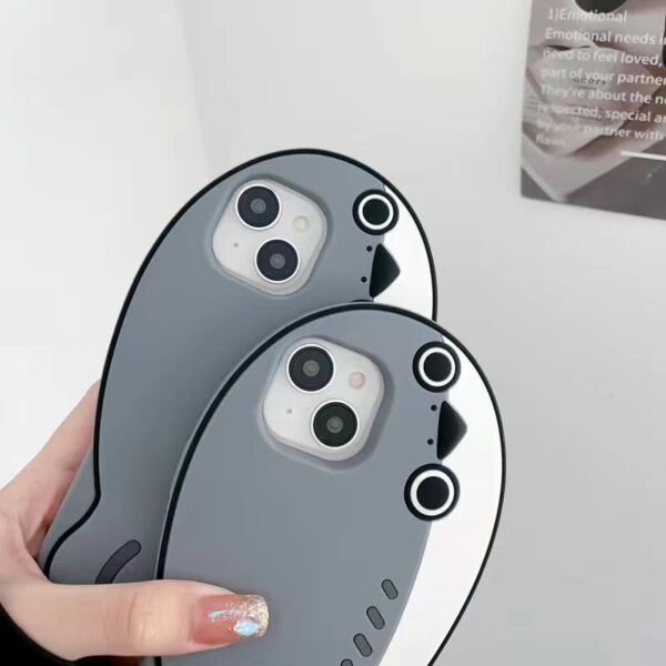 Cute Gray Seal Silicone Phone Case for Apple iPhone Model