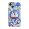 Blue 3D Doraemon Silicone Phone Cover for Apple iPhone Models