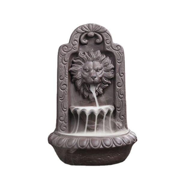 Ancient Roman Lion Ceramic Hand-made Incense Fountain Burner