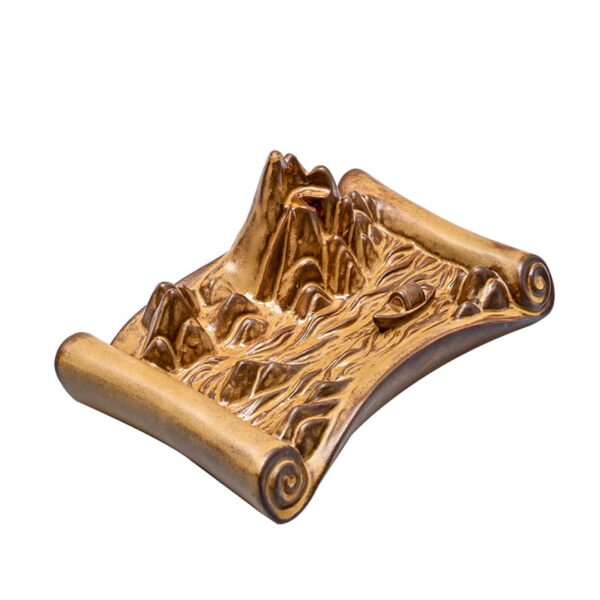 Mountain Hill Boat Scroll Ceramic Backflow Incense Burner