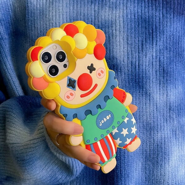 O1CN01m9WIGk2A5D7nhiUmC_!!2214565758151-0-cib 3D Funny Clown Silicone Phone Case for Apple iPhone Models