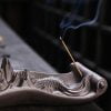 Chinese Dragon Hill Scroll Ceramic Stick Backflow Incense Holder - Image 3