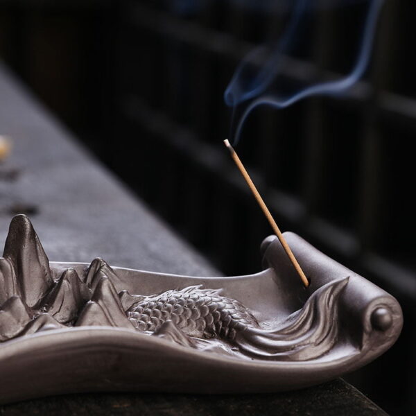 O1CN01mH4HQF1kW4PCxSWO9_!!2551464690-0-cib Chinese Dragon Hill Scroll Ceramic Stick Backflow Incense Holder