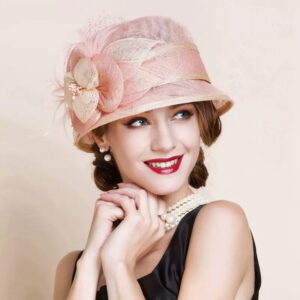 Women Cloche Hat Top Hat British Style Hat Linen Hat Women Cloche Hat Top Hat British Style Hat Linen Hat