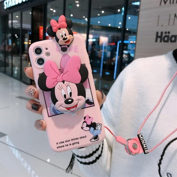 Disney 3D Mickey Mouse Minnie TPU Phone Cover for Apple iPhone Models