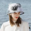 Women Cloche Hat Top Hat British Style Hat Linen Hat