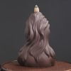 Beautiful Lady Sculpture Ceramic Waterfall Backflow Incense Burner Holder - Image 4