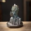 Flower Lady Blue Ceramic Backflow Incense Burner