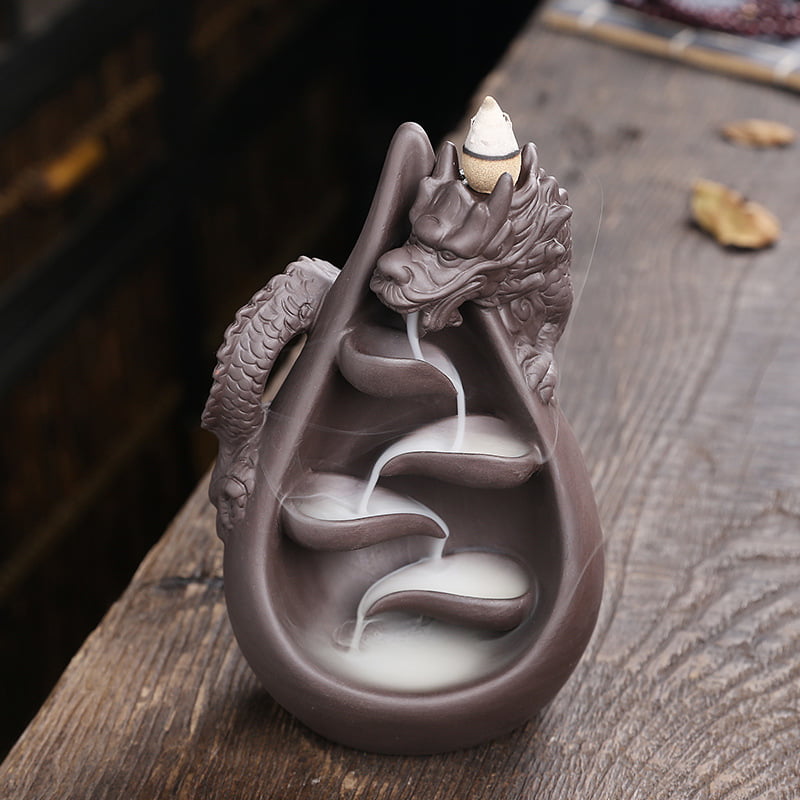 Dragon Water Drop Waterfall Incense Cone Holder