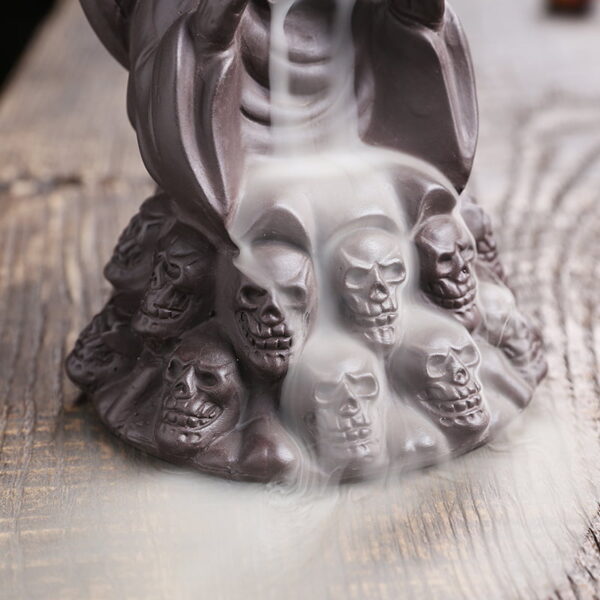 Wizard Skull Coffee Ceramic Incense Fountain Smoke Waterfall