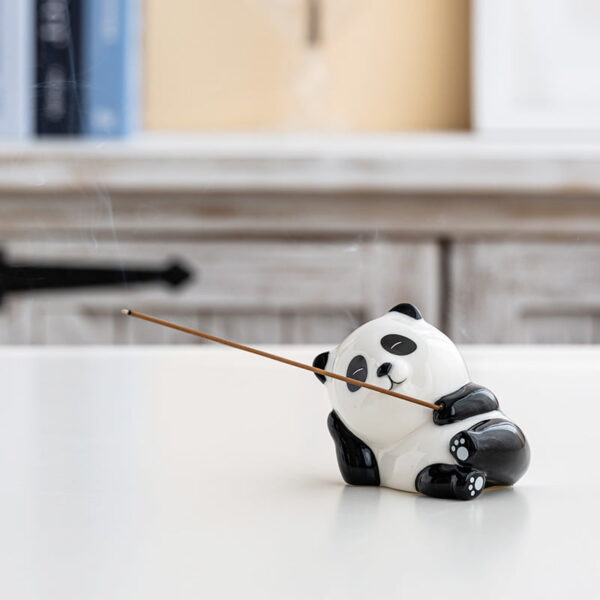 Cute Naughty Panda Ceramic Stick Incense Holder Cute Naughty Panda Ceramic Stick Incense Holder