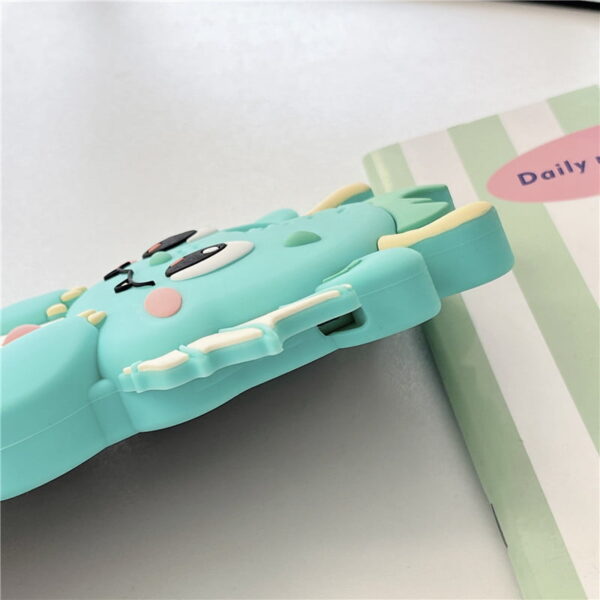Cyan 3D Cute Dragon Silicone Phone Case for Apple iPhone Model