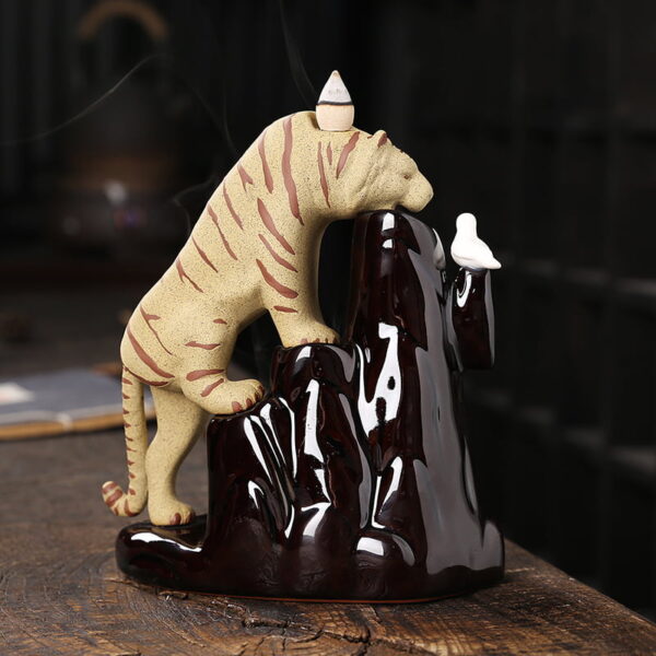 Tiger Mountain Ceramic Incense Holder Backflow Incense Burner