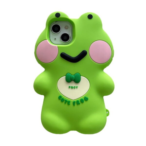 O1CN01p9Owha1Bs2uipaJOA_!!0-0-cib 3D Green Frog Silicone Mobile Phone Shell for Apple iPhone Model