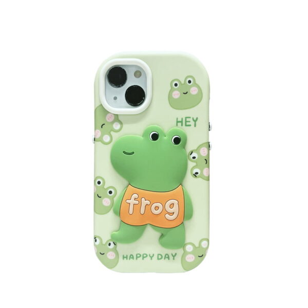 O1CN01pzMAoW256WGNJc6Gr_!!3020887477-0-cib 3D Green Frog Silicone Cell Phone Cover for Apple iPhone Model