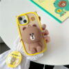 Coin Purse Bear Silicone Phone Case for Apple iPhone Models