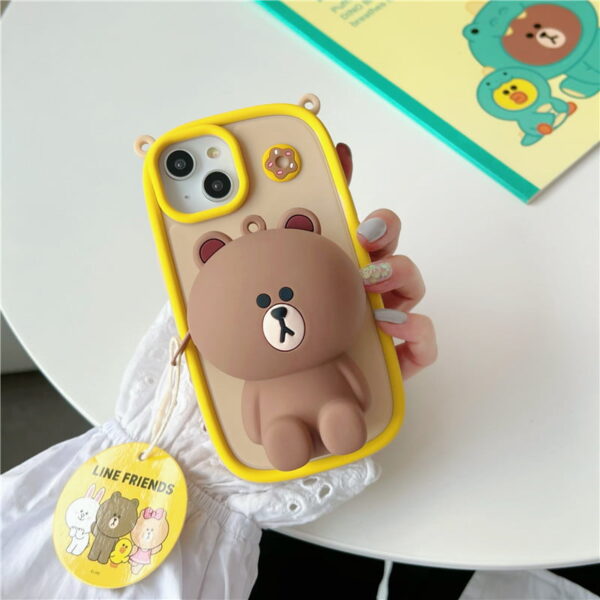 Coin Purse Bear Silicone Phone Case for Apple iPhone Models