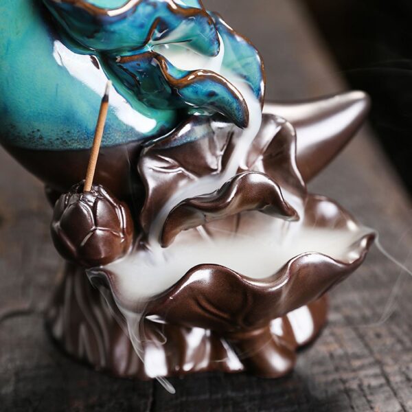 O1CN01qGRUDy1kW4OuKljAH_!!2551464690-0-cib Crescent Moon Lotus Flower Lotus Leaf Ceramic Backflow Stick Incense Holder