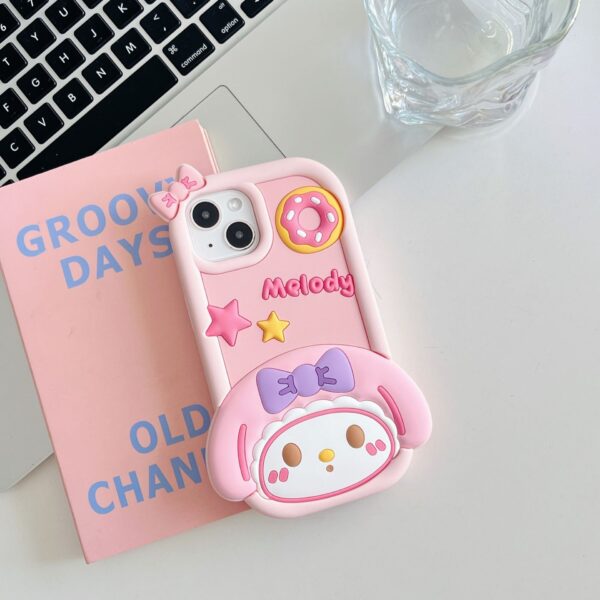 Pink Donut Melody Silicone Phone Shell for Apple iPhone Models