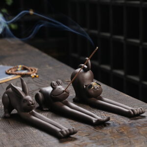 Frog Cat Rabbit Ceramic Incense Stick Holder