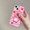 Pink Beaver Silicone Cell Phone Shell for Apple iPhone Models
