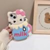 Milk Hello Kitty Silicone Phone Shell for Apple iPhone Model