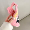 Cute Girl Silicone Cell Phone Case for Apple iPhone Models