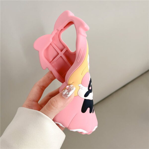 Cute Girl Silicone Cell Phone Case for Apple iPhone Models