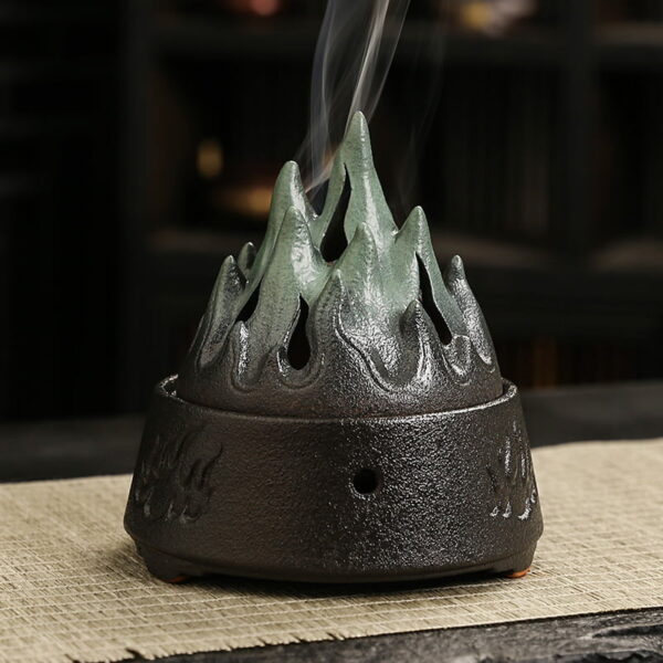 Flame Mountain Ceramic Incense Coil Burner Flame Mountain Ceramic Incense Coil Burner