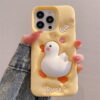 Cute Cartoon Duck Silicone Mobile Phone Cover for Apple iPhone Models