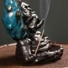 Halloween Crescent Moon Skeleton Waterfall Incense Cone Holder - Image 4