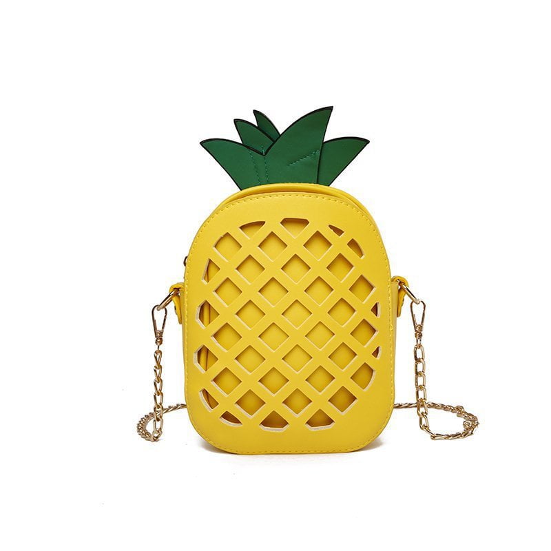 Hollow Pineapple PU Leather Bag Crossbody Bag Shoulder Bag - Image 5