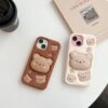 O1CN01tLqaQT2Eon7YIMqFI_!!2568558792-0-cib Cute Bear Stand Silicone Phone Shell for Apple iPhone Models