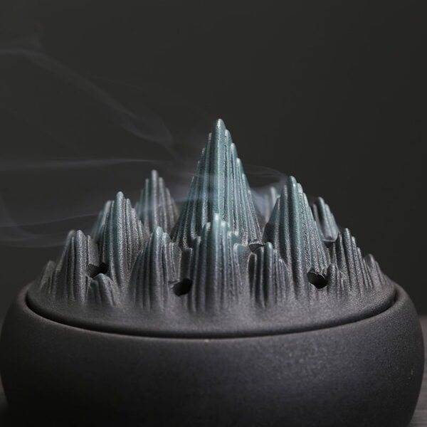 Ceramic Mountain Hill Coil Incense Holder