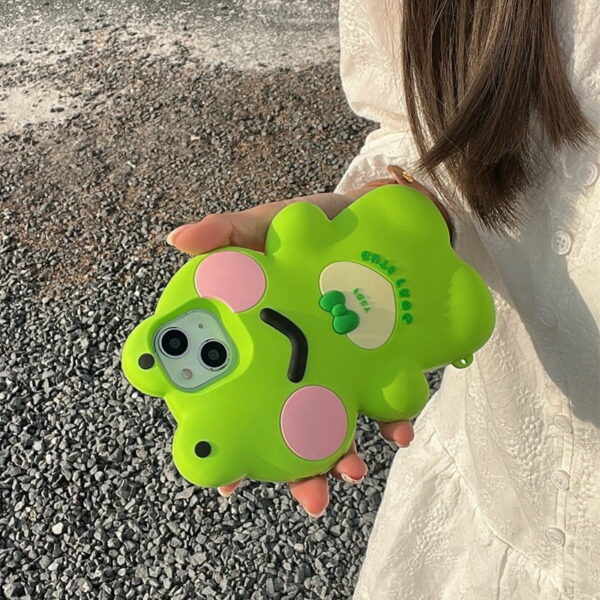 3D Green Frog Silicone Mobile Phone Shell for Apple iPhone Model 3D Green Frog Silicone Mobile Phone Shell for Apple iPhone Model