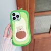 Cute 3D Avocado Silicone Phone Case for Apple iPhone Model