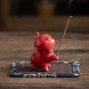 Cute Cat Ceramic Incense Stick Holder Burner
