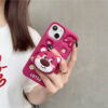 Cute Silicone Strawberry Bear Phone Case for Apple iPhone Models