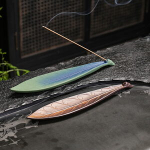 Retro Leaf Ceramic Incense Stick Holder Retro Leaf Ceramic Incense Stick Holder