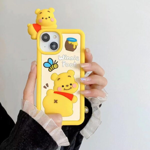Winnie Pooh Silicone Cell Phone Cover for Apple iPhone Models