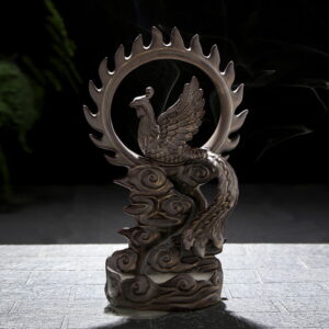 Phoenix Fire Ring Clouds Ceramic Waterfall Backflow Incense Burner