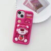 Rose Strawberry Bear Silicone Phone Cover for Apple iPhone Models