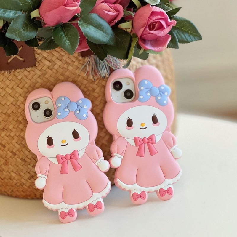 Cute 3D Melody Silicone Cell Phone Cover for Apple iPhone Model