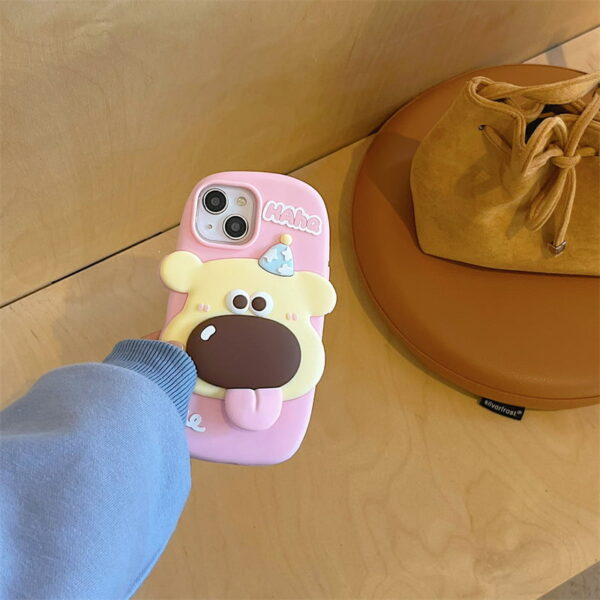3D Cartoon Dog Silicone Phone Case for Apple iPhone Model