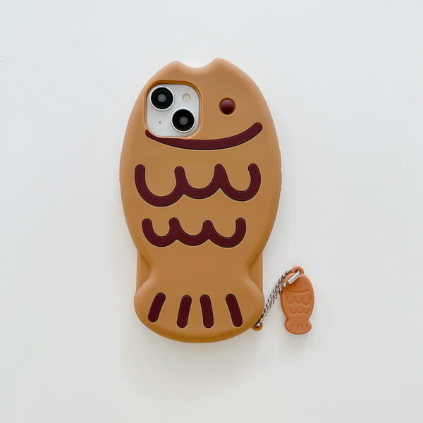 Brown Taiyaki Silicone Phone Shell for Apple iPhone Models